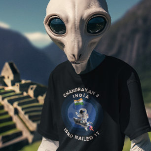 Camiseta Chandrayan 3 India Isro pregou sua missão Lua