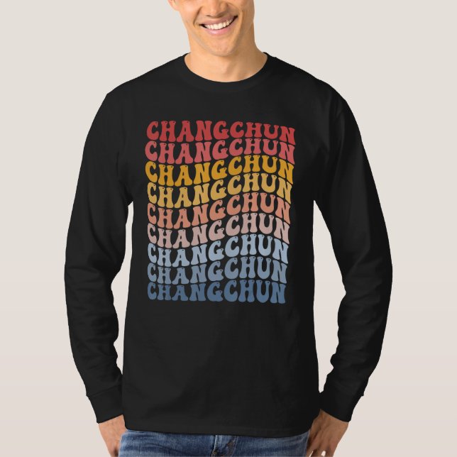 Camiseta Changchun City Groovy Retro (Frente)