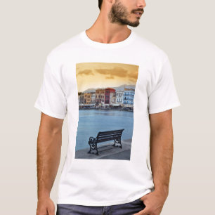 Camiseta Chania ao anoitecer, Chania, Creta, Grécia