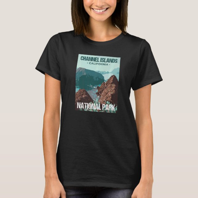 Camiseta Channel Islands National Park California Poster (Frente)