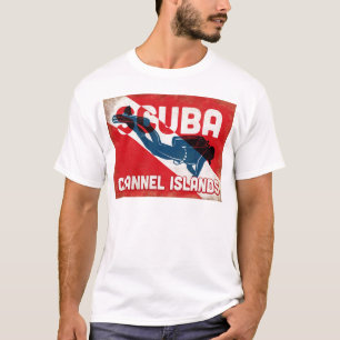 Camiseta Channel Islands Scuba Diver - Blue Retro