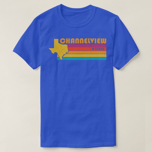 Camiseta Channelview Texas Vintage Afetou Souvenir (Frente do Design)