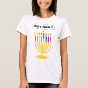 Camiseta Channukah feliz Menora/Chanukia