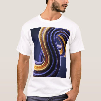 Camiseta chantilly azul dourado