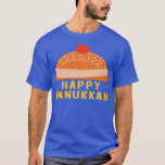 Camiseta Chanukah Jewish Holiday Sufganiyah Dizendo Feliz H<br><div class="desc">Feriado Judeu Chanukah Sufganiyah Dizendo Feliz Hanukkah.</div>