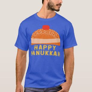 Camiseta Chanukah Jewish Holiday Sufganiyah Dizendo Feliz H