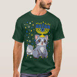 Camiseta Chanukah judeu Menorah Raccoon Funny Hanukkah<br><div class="desc">Chanukah judeu Menorah Raccoon Engraçado Hanukkah.</div>