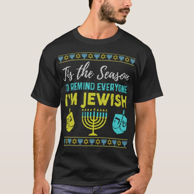 Camiseta Chanukkah Engraçado É A Época Para Lembrar A Todos (Frente)