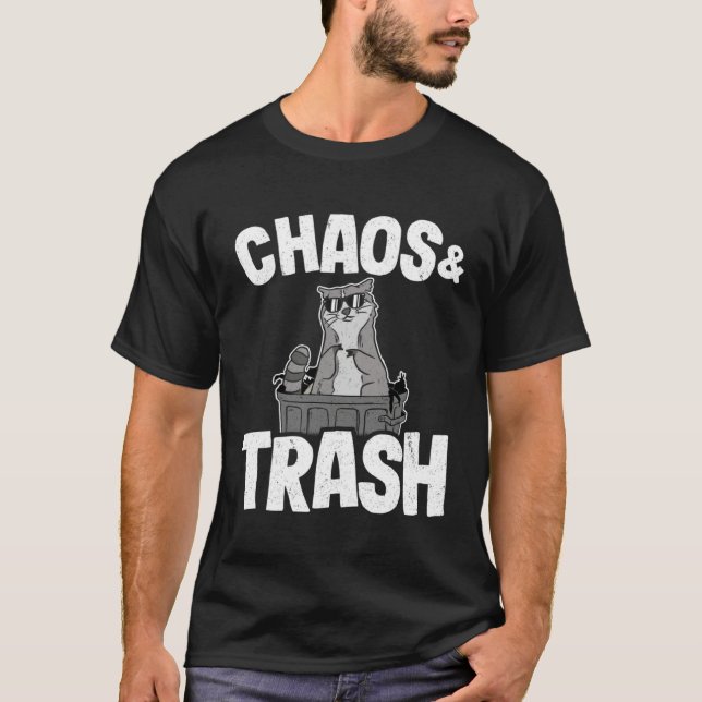 Camiseta Chaos & Trash Garbage Panda Funny Raccoon 7 (Frente)