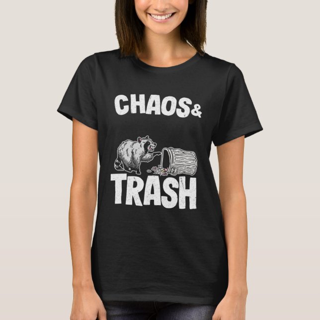Camiseta Chaos & Trash Garbage Panda Funny Raccoon 8 (Frente)