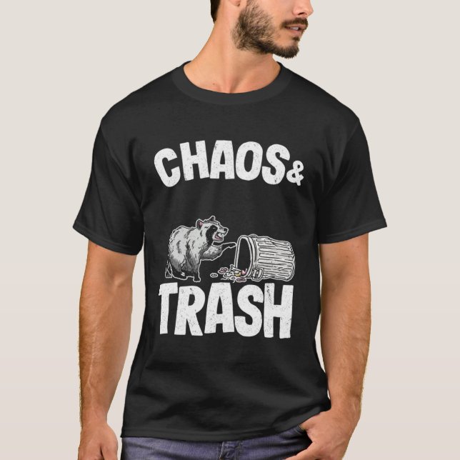 Camiseta Chaos & Trash Garbage Panda Funny Raccoon 8 (Frente)
