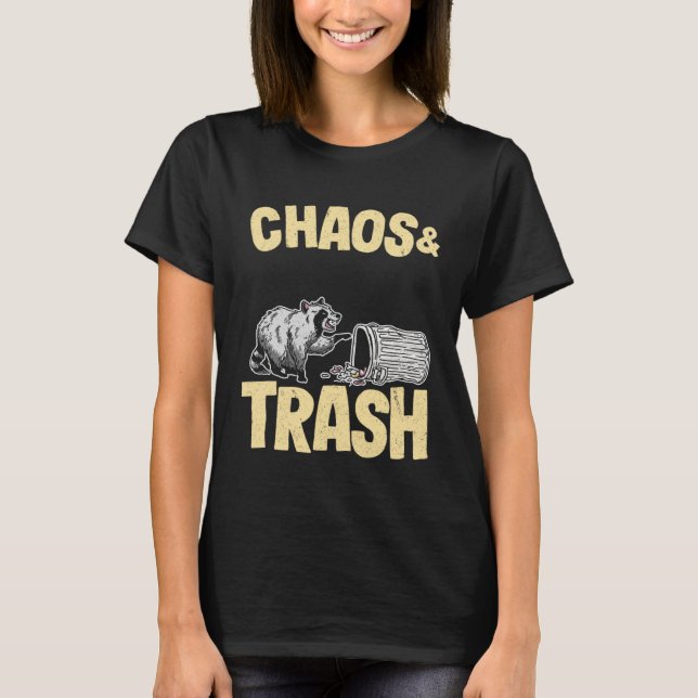Camiseta Chaos & Trash Garbage Panda  Raccoon (Frente)