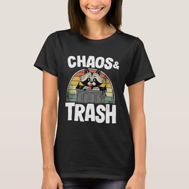 Camiseta Chaos & Trash Garbage Panda Raccoon 1 (Frente)