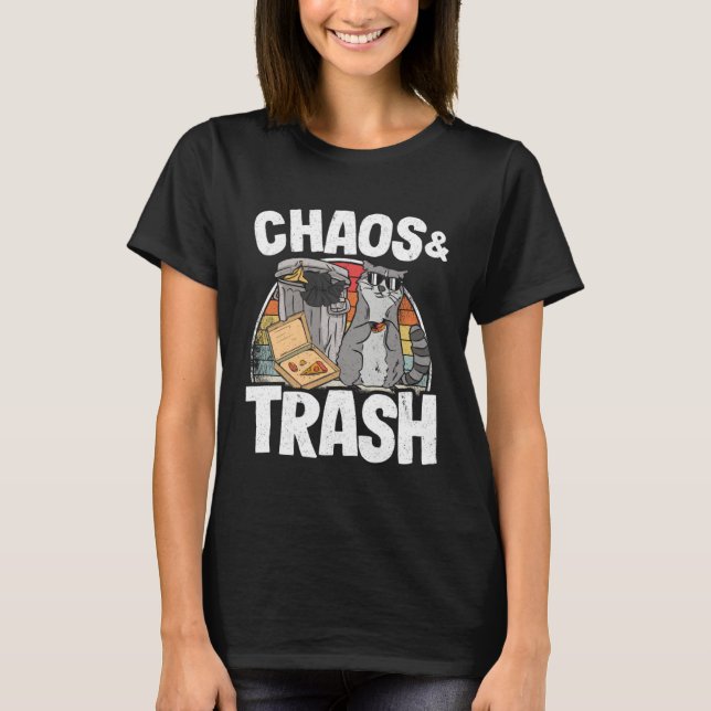 Camiseta Chaos & Trash Garbage Panda Raccoon 2 (Frente)