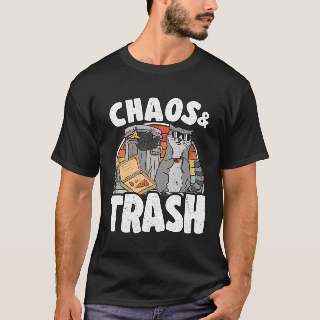 Camiseta Chaos & Trash Garbage Panda Raccoon  5 (Frente)