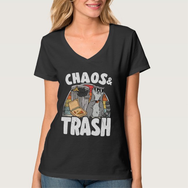 Camiseta Chaos & Trash Garbage Panda Raccoon  5 (Frente)
