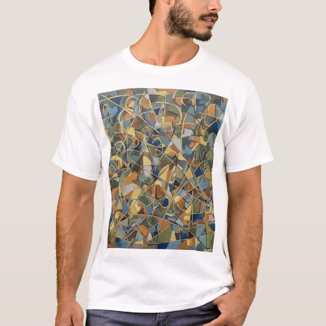 Camiseta Chaotic Abstract Art T-Shirt (Frente)