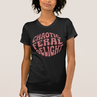 Camiseta Chaotic Feral Delight - Pink Faux Embroidery