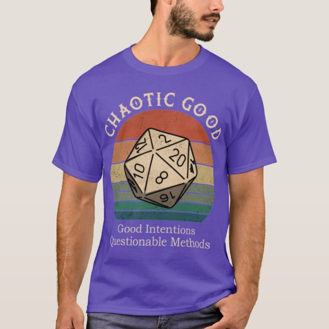 Camiseta Chaotic Good Good Intentions Questionable Methods  (Frente)