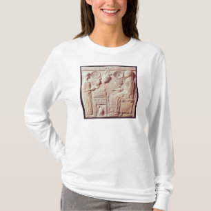 Camiseta Chapa dos presentes de oferecimento de uma mulher
