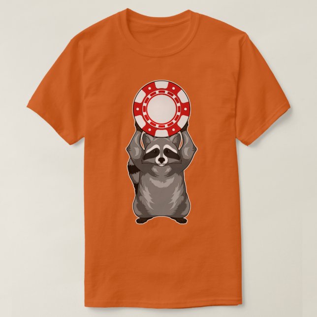 Camiseta Chapas de racoon (Frente do Design)