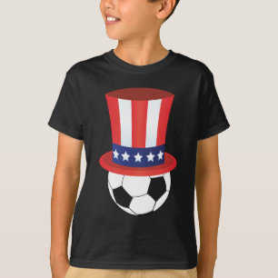 Camiseta Chapéu da bandeira americana do futebol - 4o de
