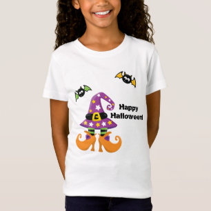 Camiseta Chapéu da bruxa e pés do Dia das Bruxas