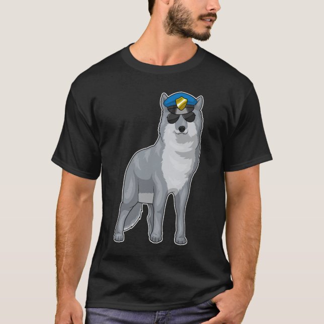 Camiseta Chapéu da Polícia de Wolf (Frente)