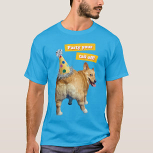 Camiseta Chapéu de Aniversário Bumbum de Corgi