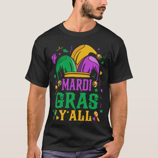Camiseta Chapéu de Bobo Carnaval Mardi Gras (Frente)
