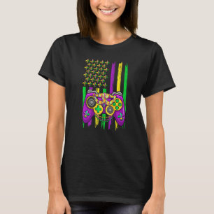 Camiseta Chapéu de Bobo de Videogame Bandeira Americana Ret