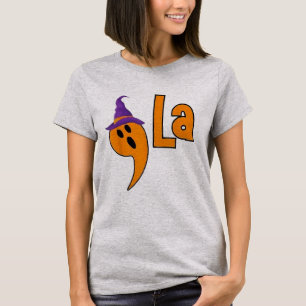 Camiseta Chapéu de Bruxa Comma La no Halloween para Kamala