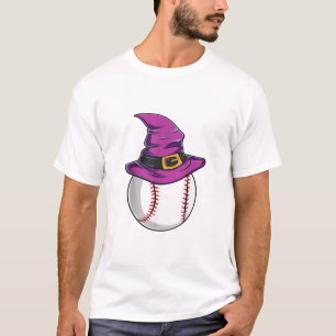 Camiseta Chapéu de Bruxa de Bola de Baseball - Figurino de