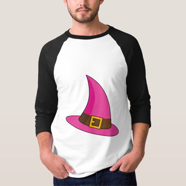 Camiseta Chapéu de Bruxa Rosa (Frente)