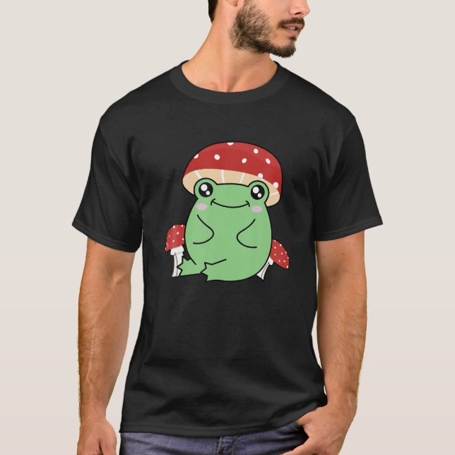 Camiseta Chapéu De Cogumelo De Sapo Bonito - Estético De Co (Frente)
