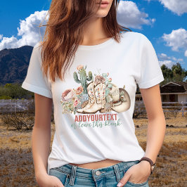 Camiseta Chapéu de cowboy bota cowboy do deserto do Boho