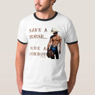 Camiseta Chapéu de cowboy de palha salva SlipperyJoe's cava