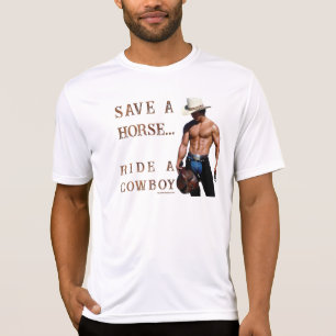 Camiseta Chapéu de cowboy de palha save horse SlipperyJoe's
