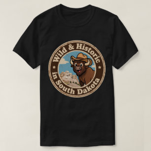 Camiseta Chapéu de Cowboy Engraçado Vintage de Búfalo de Da