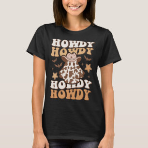 Camiseta Chapéu de Cowboy Fantasma Morcegos Rodeio Ocidenta