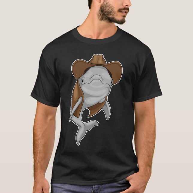 Camiseta Chapéu de Cowboy Golfinho (Frente)