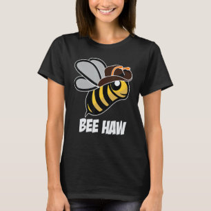 Camiseta Chapéu de Cowboy Gráfico Abelha Bumble Bee Engraça