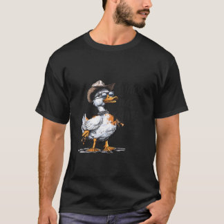 Camiseta Chapéu de Cowboy Óculos de Sol Pato Legal Foi Quac