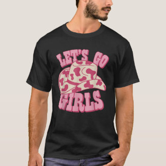 Camiseta Chapéu de Cowboy Vintage Vamos Lá Garotas Ocidenta