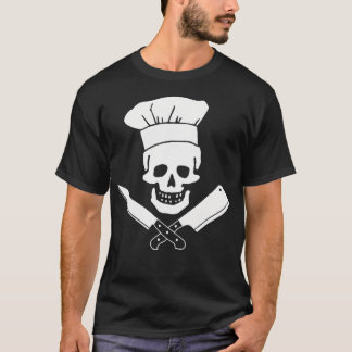 Camiseta Chapéu De Cozinha De Restaurante Com Crânio E Cruz