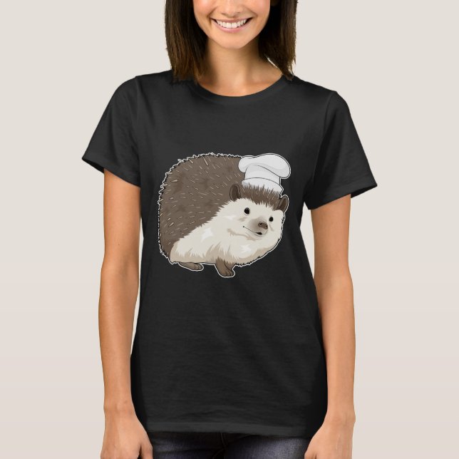 Camiseta Chapéu de cozinheiro de Hedgehog (Frente)