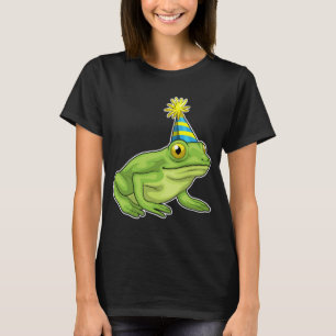 Camiseta Chapéu de festa da festa da rã
