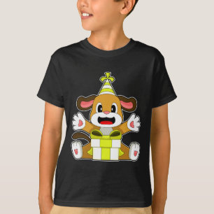 Camiseta Chapéu de festa de aniversário de hipopótamo