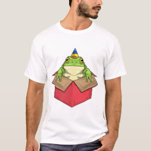 Camiseta Chapéu de festa de aniversário de rã