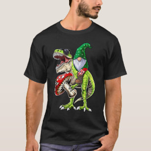 Camiseta Chapéu de Gnome de Jardim T Rex Dinossauro Jardina
